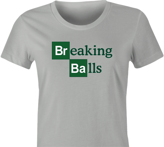 funny Breaking Balls Italian Slang periodic table Mashup women's t-shirt