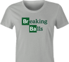 funny Breaking Balls Italian Slang periodic table Mashup women's t-shirt