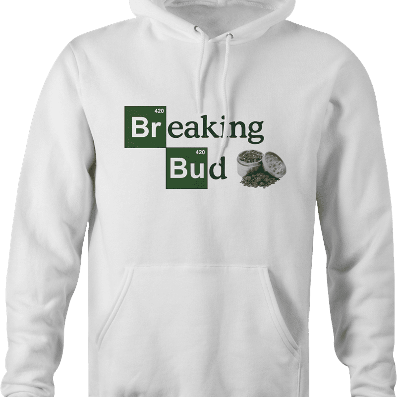 Funny weed te-shirt periodic table men's hoodie white for weed smokers