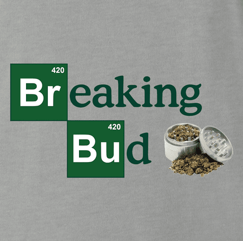 Funny weed te-shirt periodic table men's t-shirt grey for weed smokers