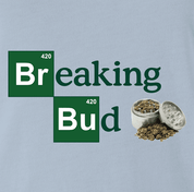 Funny weed te-shirt periodic table men's t-shirt light blue for weed smokers