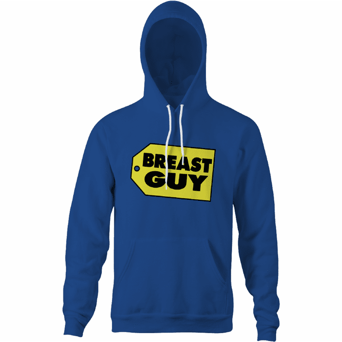 Funny Breast Guy T-Shirt for People who like boobs royal blue hoodie