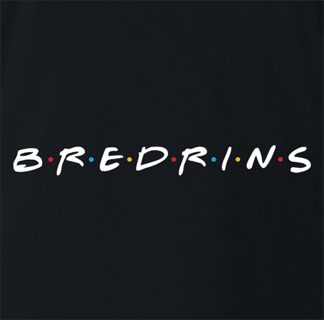 funny friends bredrin t-shirt men's black