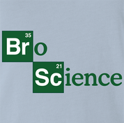 funny bro science t-shirt men's light blue
