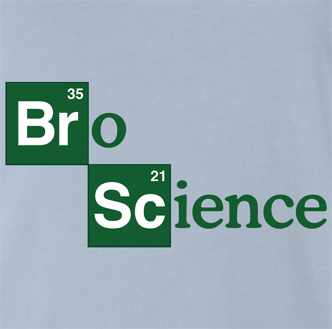 funny bro science t-shirt men's light blue