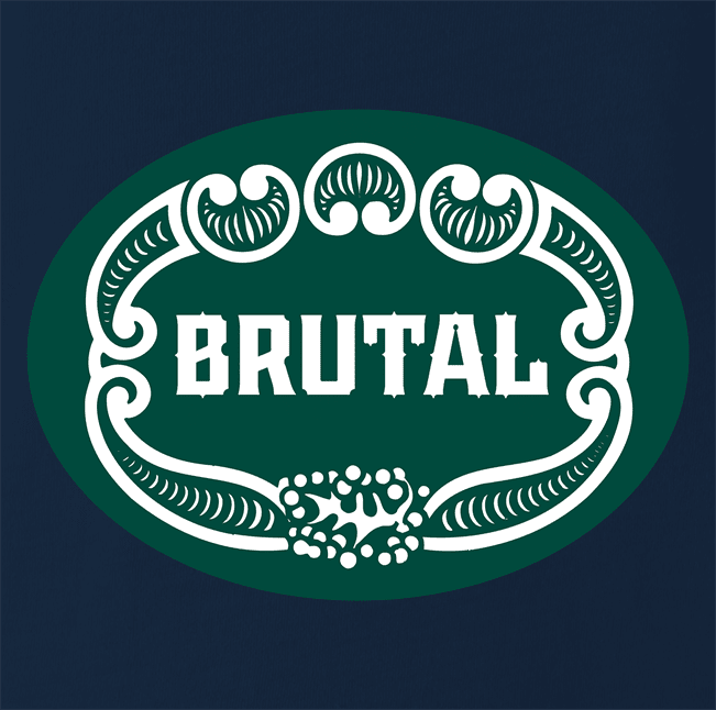funny Brutal cologne for Men Mashup navy men's t-shirt