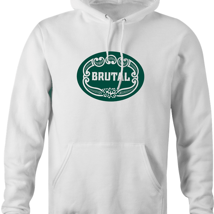 funny Brutal cologne for Men Mashup white men's hoodie