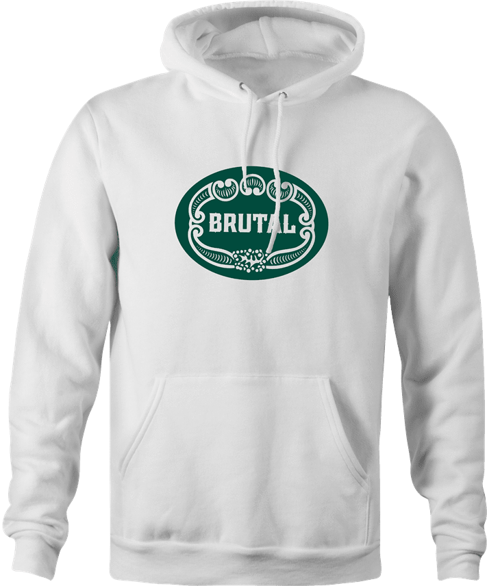 funny Brutal cologne for Men Mashup white men's hoodie