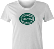 funny Brutal cologne for Men Mashup white women's t-shirt