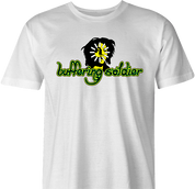 funny Buffering Soldier reggae music men's white t-shirt 