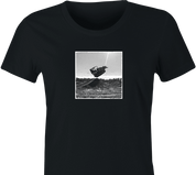 funny Bulldozer Jumping A Ramp Cool women's black