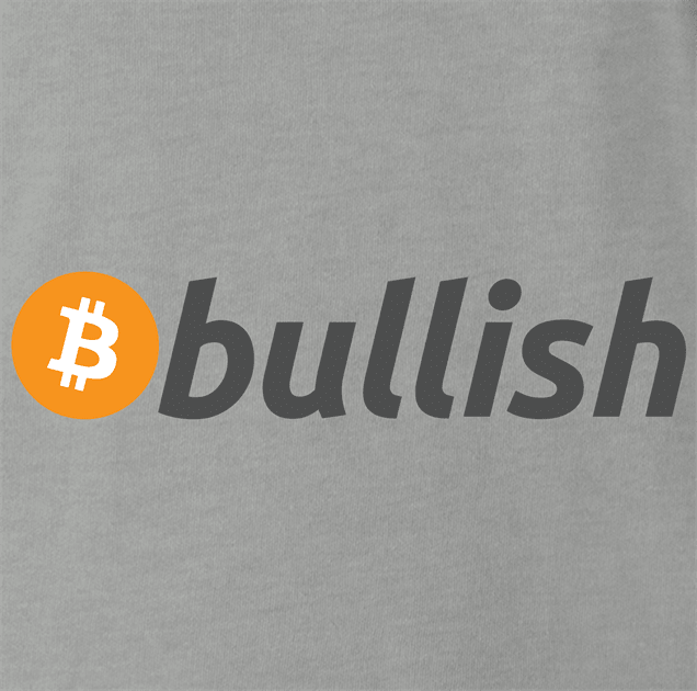 Funny Cryptocurrency Bitcoin - BTC bullish ash grey t-shirt