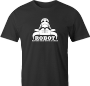 funny Robot having Sex With a Crab Bull Logo Parody men's t-shirt