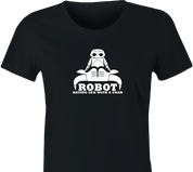 funny Robot having Sex With a Crab Bull Logo Parody women's black