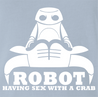 funny Robot having Sex With a Crab Bull Logo Parody Light Blue T-Shirt
