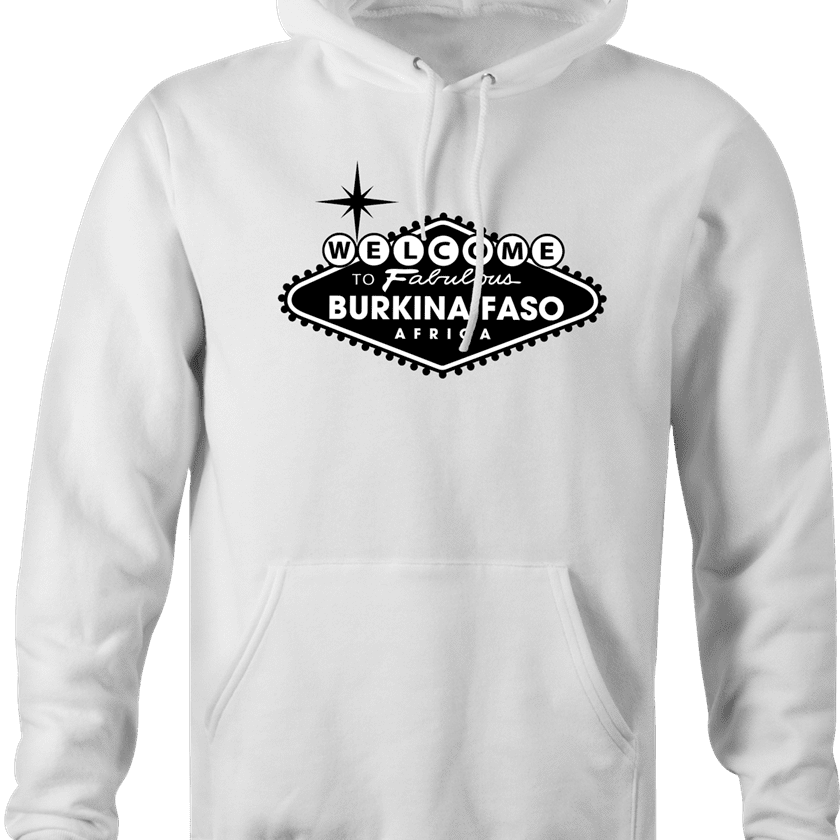 Funny beautiful Burkina Faso travel white hoodie