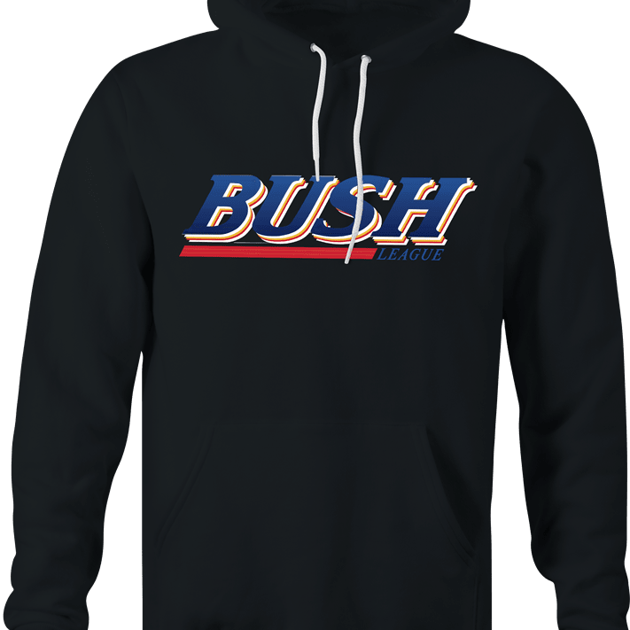 Funny Bush League Amateur Sports Beer Parody Black Hoodie