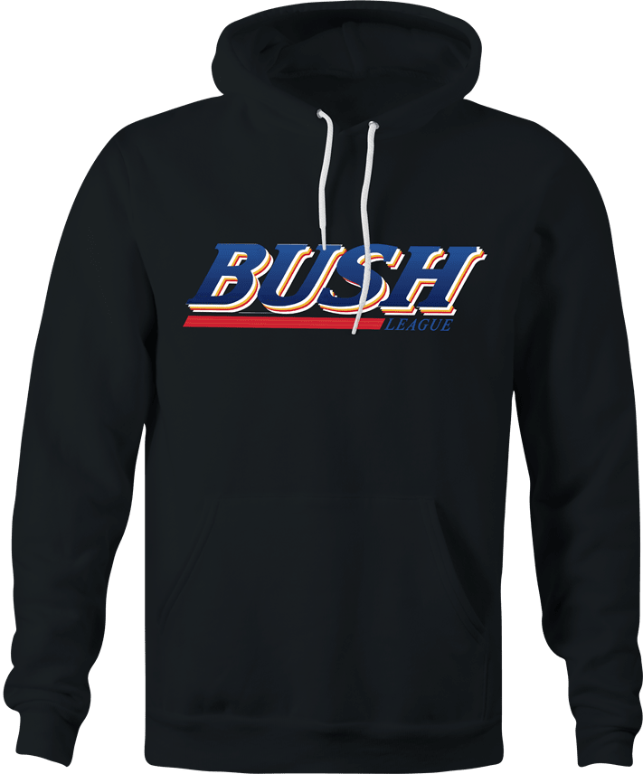 Funny Bush League Amateur Sports Beer Parody Black Hoodie