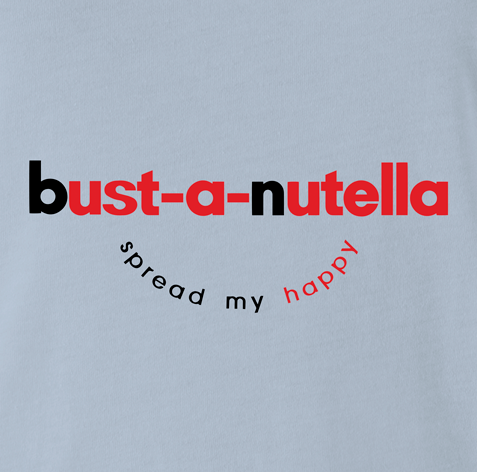 Funny Sexy bust-a-nut light blue men's t-shirt 