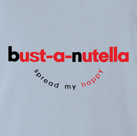 Funny Sexy bust-a-nut light blue men's t-shirt 