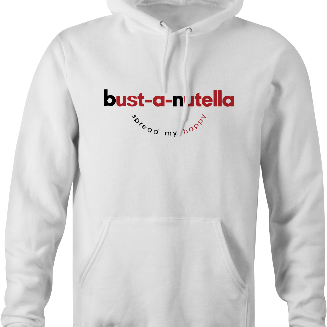 Funny Sexy bust-a-nut white men's hoodie