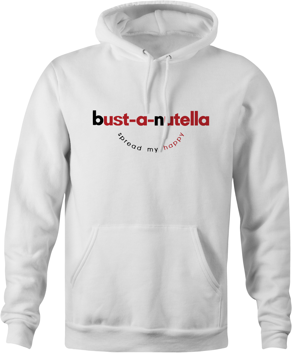 Funny Sexy bust-a-nut white men's hoodie