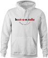 Funny Sexy bust-a-nut white men's hoodie