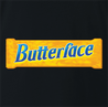 Funny butterface but her face chocolate bar parody men's black t-shirt