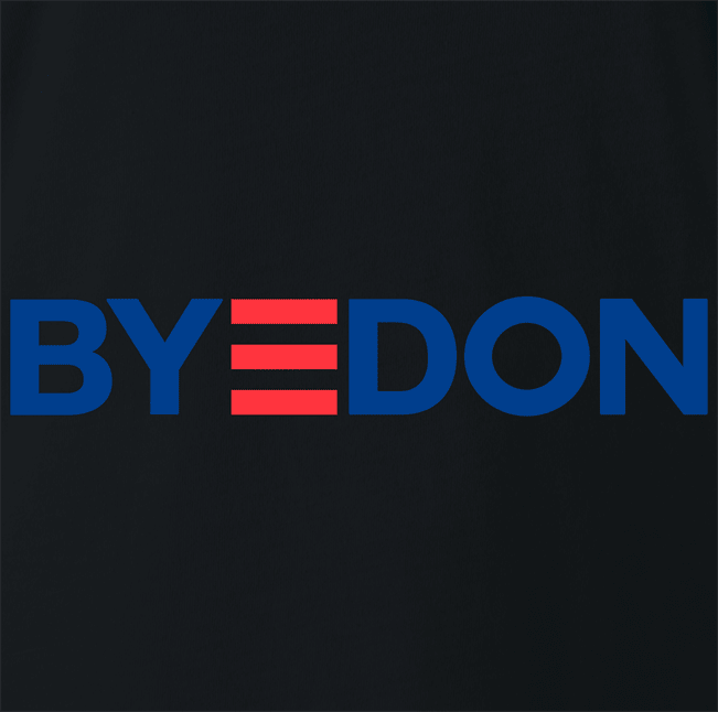 Funny Joe Biden campaign logo shirt | Bye Donald Trump Parody black Men's T-Shirt