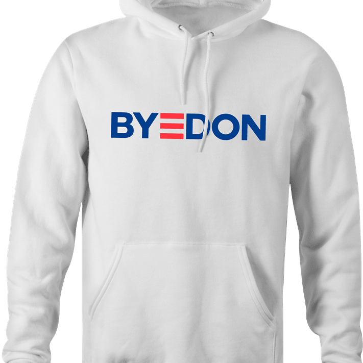 Funny Joe Biden campaign logo shirt | Bye Donald Trump Parody White Men's hoodie