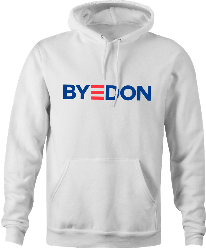 Funny Joe Biden campaign logo shirt | Bye Donald Trump Parody White Men's hoodie