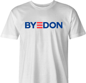 Funny Joe Biden campaign logo shirt | Bye Donald Trump Parody White Men's T-Shirt