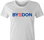 Funny Joe Biden campaign logo shirt | Bye Donald Trump Parody White women's T-Shirt