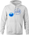 funny C is For Cocaine cookie hoodie men's white 