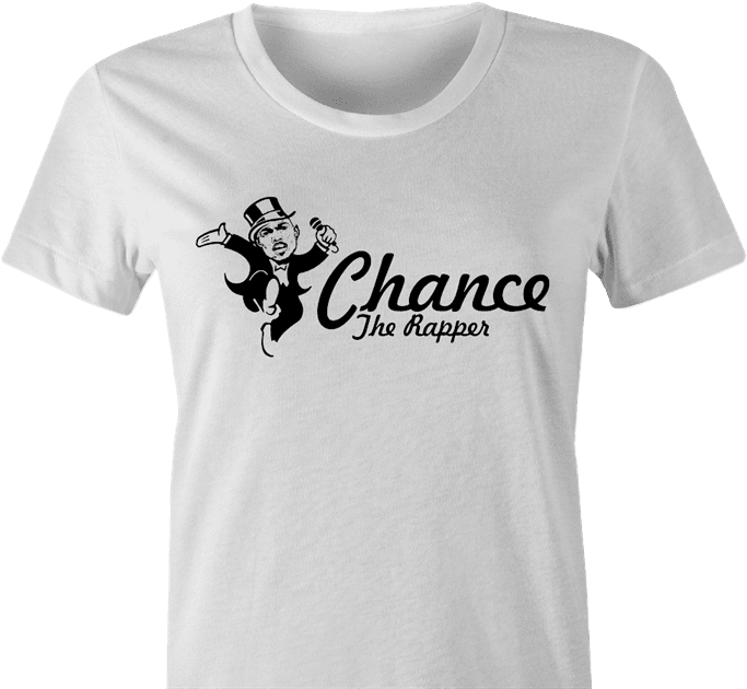 Funny chance monopoly card rap music women's white t-shirt 
