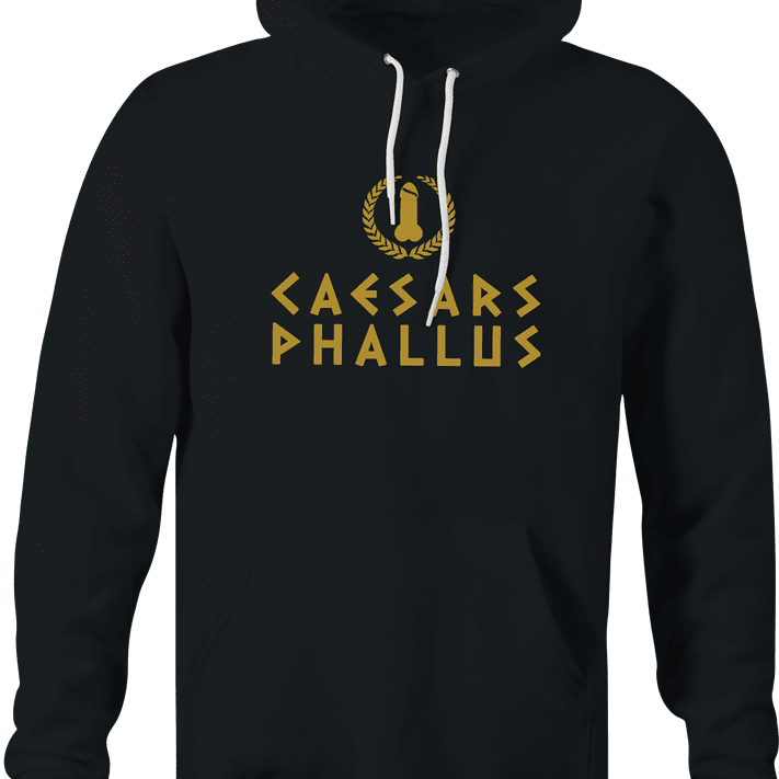 Funny Caesars Phallus Las Vegas Casino Penis Reference Men's black hoodie
