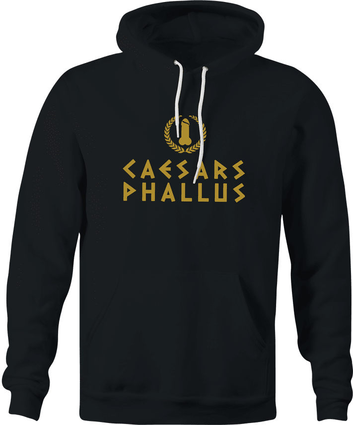 Funny Caesars Phallus Las Vegas Casino Penis Reference Men's black hoodie