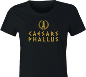 Funny Caesars Phallus Las Vegas Casino Penis Reference women's black T-Shirt