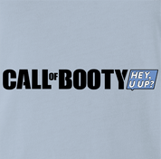 funny Booty Call - Call Of Booty video game Mashup men's light blue t-shirt