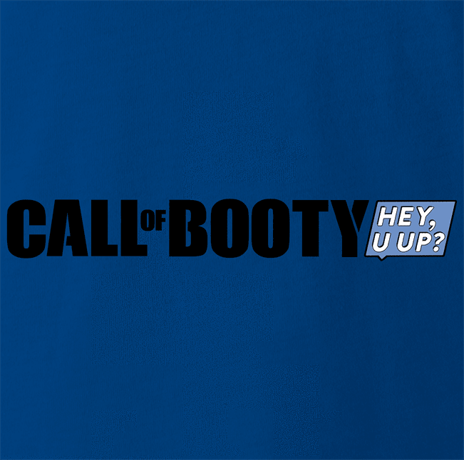 funny Booty Call - Call Of Booty video game Mashup men's royal blue t-shirt