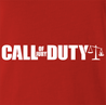 funny Call Of Jury Duty video games parody men's red t-shirt