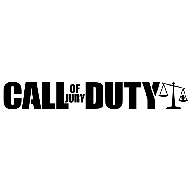funny Call of Duty and Jury Duty Mashup Parody Red t-shirt