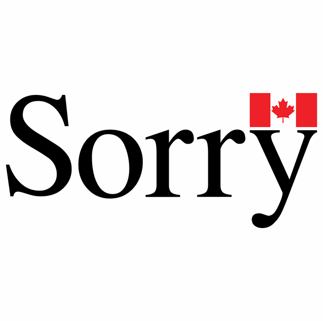 funny Canadian Sorry Canada white tee