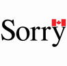 funny Canadian Sorry Canada white tee