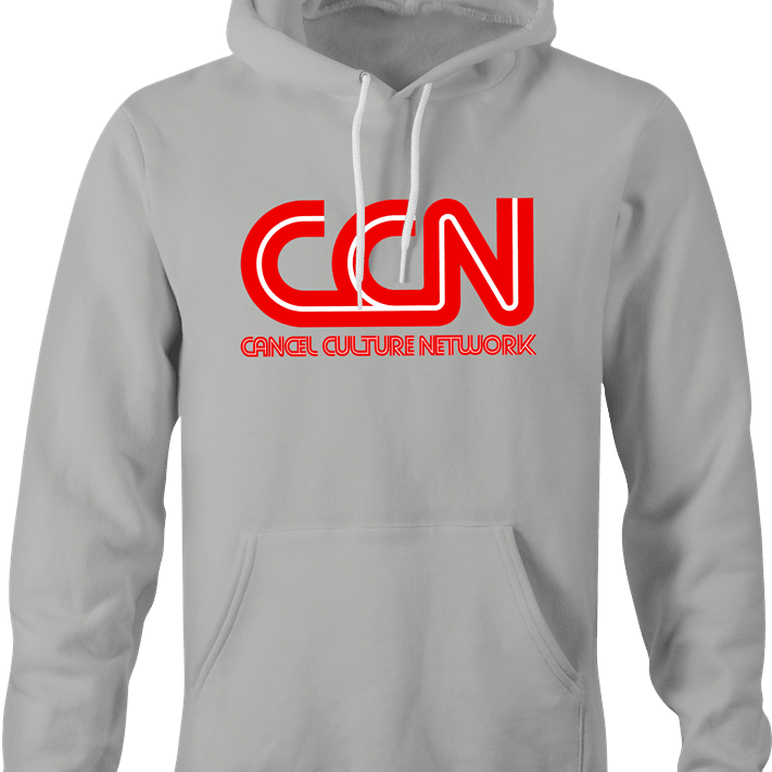 Funny Cancel Culture fake news Men's grey hoodie