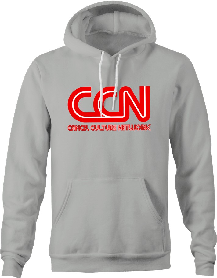 Funny Cancel Culture fake news Men's grey hoodie