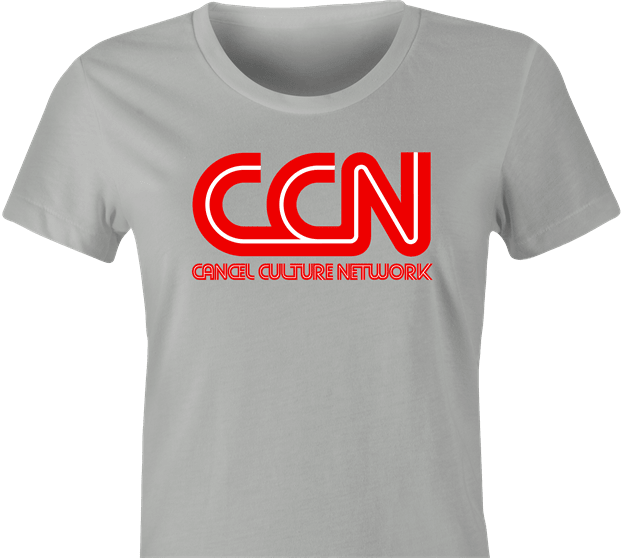 Funny Cancel Culture fake news women's grey T-Shirt
