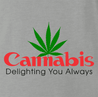 Funny cannabis logo camera parody t-shirt grey