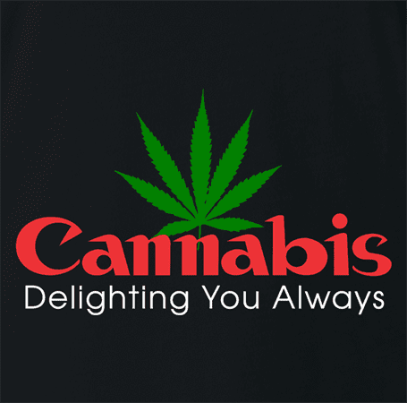 Funny cannabis logo camera parody t-shirt black