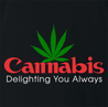 Funny cannabis logo camera parody t-shirt black